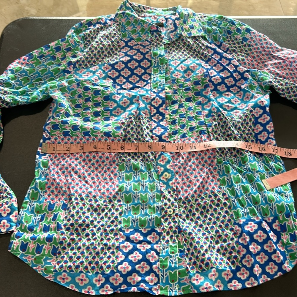 Talbots Medium Petite Tulip Patchwork Blouse. (10… - image 8